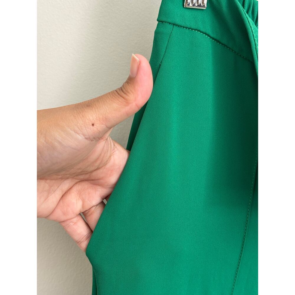NWT Green Comfy Wide Leg Office Career Trouser Pants Women’s  size 12 - Picture 6 of 9